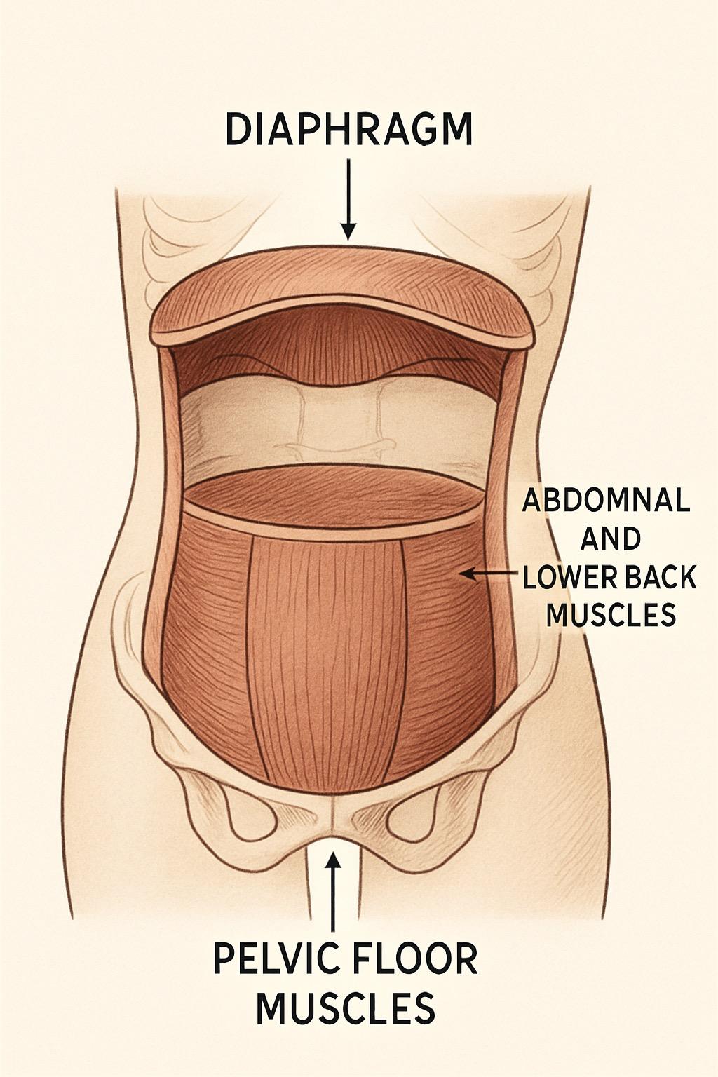 Core anatomic - diafragma, mușchi abdominali și planșeu pelvin