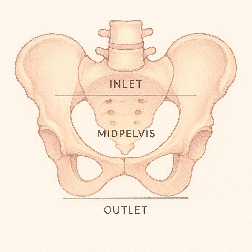 Anatomia pelvisului cu cele trei niveluri